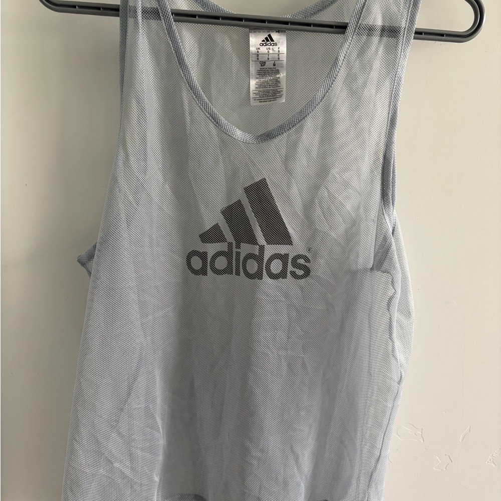Adidas Silver Mesh Tank Top